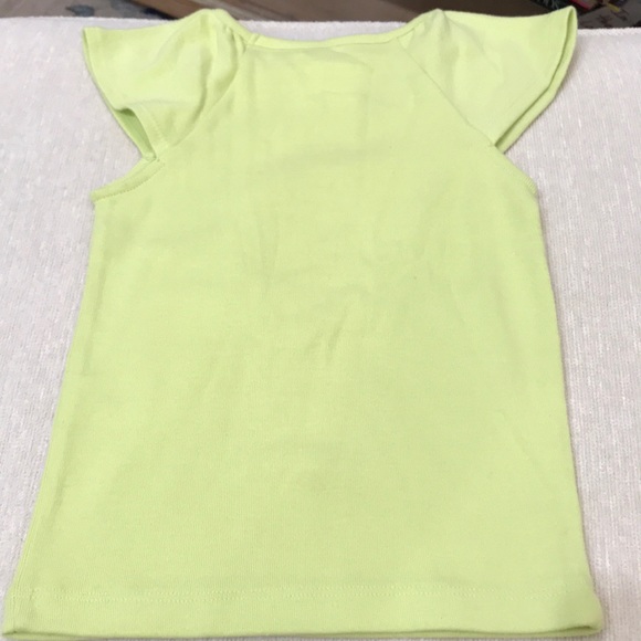 NWT Lime green flutter-sleeve  seahorse top - Picture 3 of 5